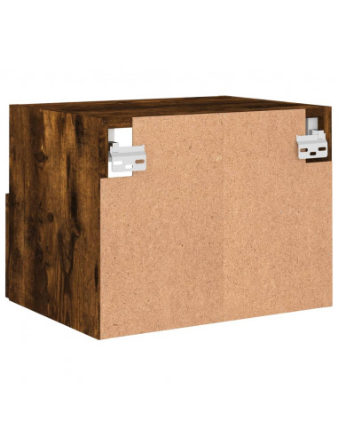 Mobile TV a Parete Rovere Fumo 40x30x30 cm in Legno Multistrato