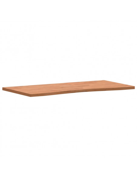 Piano per Scrivania 110x(50-55)x2,5 cm Legno Massello di Faggio