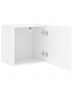 Mobili TV a Parete 2pz Bianchi 40,5x30x40 cm Legno Multistrato 2