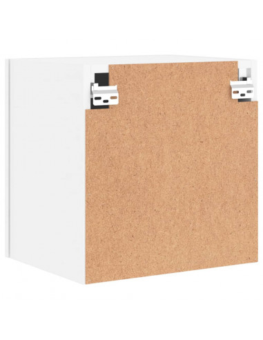 Mobili TV a Parete 2pz Bianchi 40,5x30x40 cm Legno Multistrato