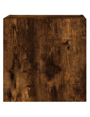 Mobile TV a Parete Rovere Fumo 40,5x30x40 cm Legno Multistrato