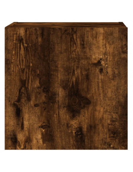 Mobile TV a Parete Rovere Fumo 40,5x30x40 cm Legno Multistrato