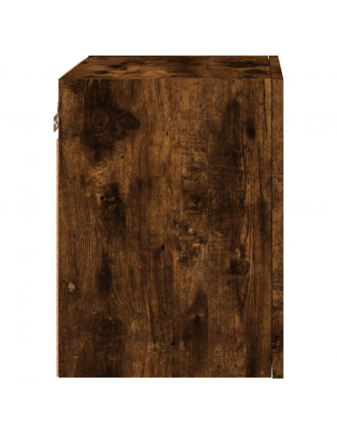 Mobile TV a Parete Rovere Fumo 40,5x30x40 cm Legno Multistrato