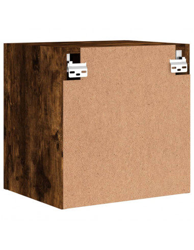 Mobile TV a Parete Rovere Fumo 40,5x30x40 cm Legno Multistrato