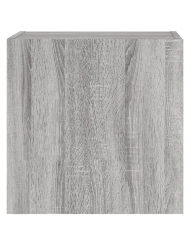 Mobile TV Parete Grigio Sonoma 40,5x30x40 cm Legno Multistrato