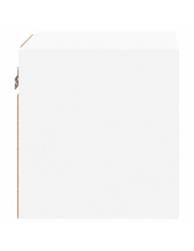 Mobile TV a Parete con Luci LED Bianco 30x28,5x30 cm