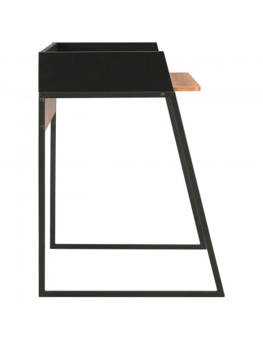 Scrivania Nera e Marrone 90x60x88 cm
