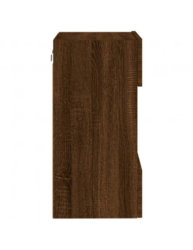 Mobili TV a Parete con Luci LED 2pz Rovere Marrone 40x30x60,5cm