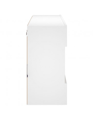 Mobile TV a Parete con Luci LED Bianco 98,5x30x60,5 cm