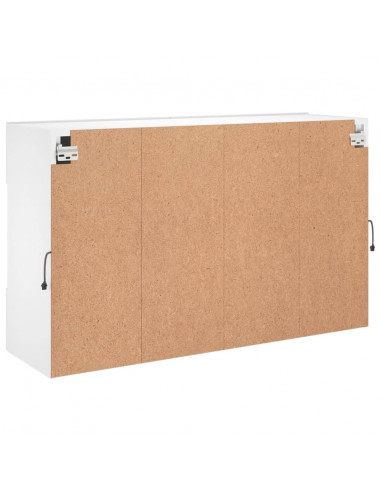 Mobile TV a Parete con Luci LED Bianco 98,5x30x60,5 cm