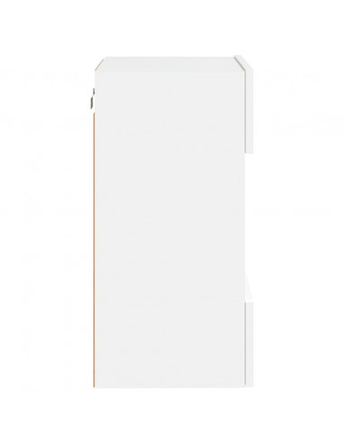 Mobile TV a Parete con Luci LED Bianco 40x30x60,5 cm