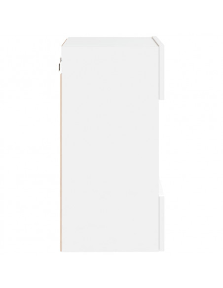 Mobile TV a Parete con Luci LED Bianco 40x30x60,5 cm