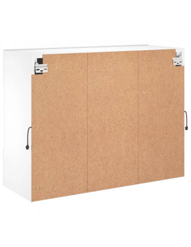 Mobile TV a Parete con Luci LED Bianco 78,5x30x60,5 cm