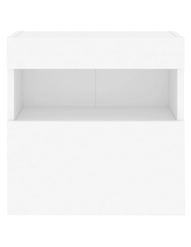 Mobile TV a Parete con Luci LED Bianco 40x30x40 cm
