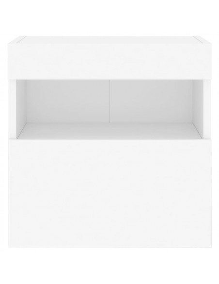 Mobile TV a Parete con Luci LED Bianco 40x30x40 cm