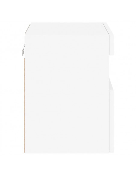 Mobile TV a Parete con Luci LED Bianco 40x30x40 cm