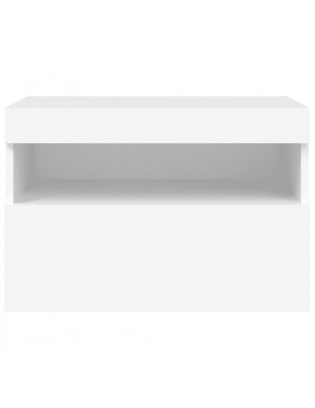 Mobile TV a Parete con Luci LED Bianco 60x30x40 cm