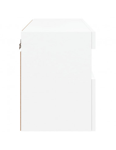 Mobile TV a Parete con Luci LED Bianco 60x30x40 cm