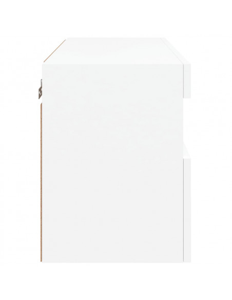 Mobile TV a Parete con Luci LED Bianco 60x30x40 cm