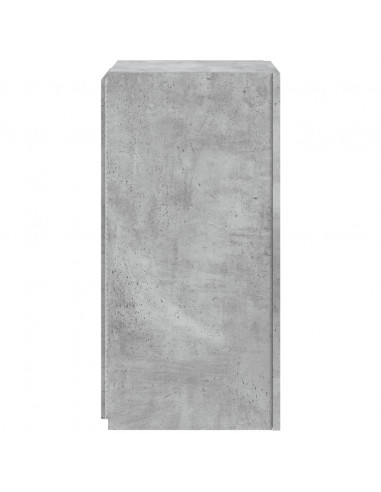 Mobile TV a Parete con Luci LED Grigio Cemento 30,5x35x70 cm