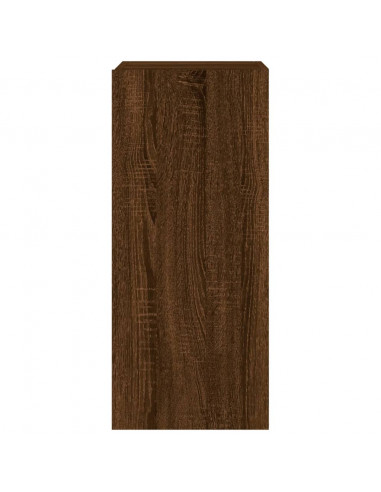 Mobile TV a Parete con Luci LED Rovere Marrone 30,5x35x70 cm