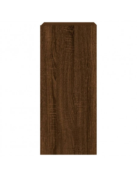 Mobile TV a Parete con Luci LED Rovere Marrone 30,5x35x70 cm