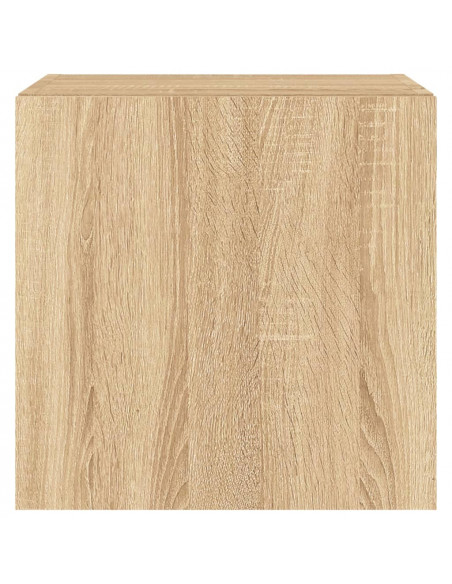 Mobile TV a Parete con Luci LED Rovere Sonoma 40,5x35x40 cm