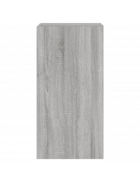 Mobile TV a Parete con Luci LED Grigio Sonoma 40,5x35x80 cm