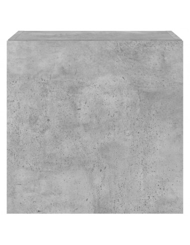 Mobile TV a Parete con Luci LED Grigio Cemento 40,5x35x40 cm