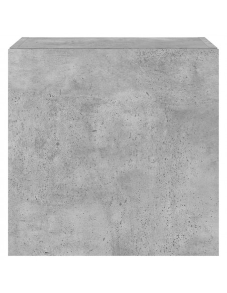 Mobile TV a Parete con Luci LED Grigio Cemento 40,5x35x40 cm