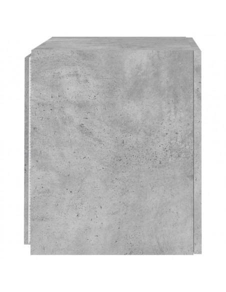 Mobile TV a Parete con Luci LED Grigio Cemento 40,5x35x40 cm