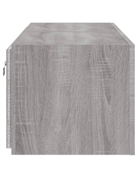 Mobili TV a Parete con Luci LED 2pz Grigio Sonoma 60x35x31 cm