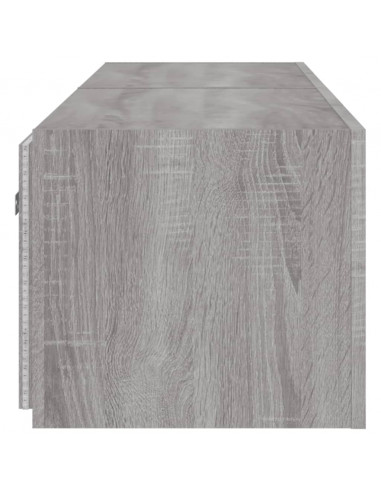 Mobili TV a Parete con Luci LED 2pz Grigio Sonoma 80x35x31 cm