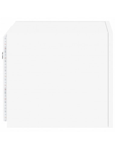 Mobile TV a Parete con Luci LED Bianco 30,5x35x30 cm