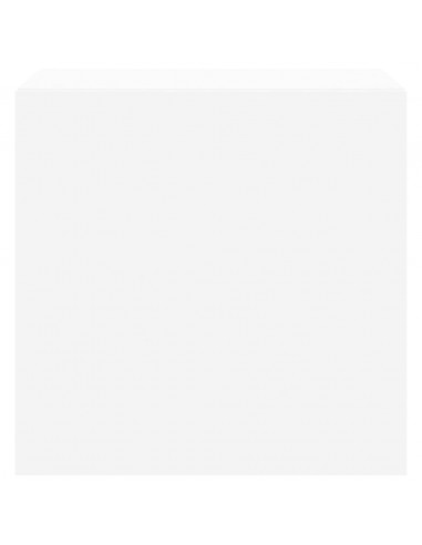 Mobili TV a Parete con Luci LED 2pz Bianchi 40,5x35x40 cm