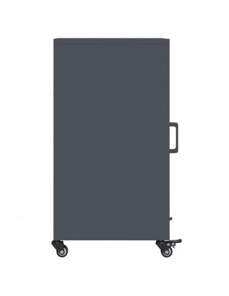 Credenza Antracite 36x39x72 cm in Acciaio Laminato a Freddo