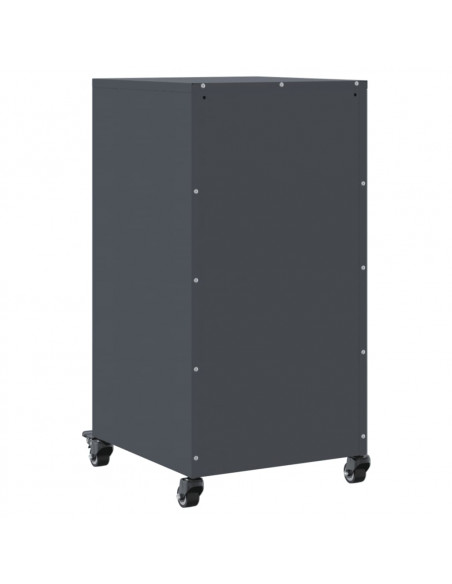 Credenza Antracite 36x39x72 cm in Acciaio Laminato a Freddo