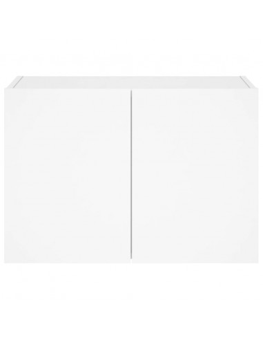 Mobile TV a Parete con Luci LED Bianco 60x35x41 cm