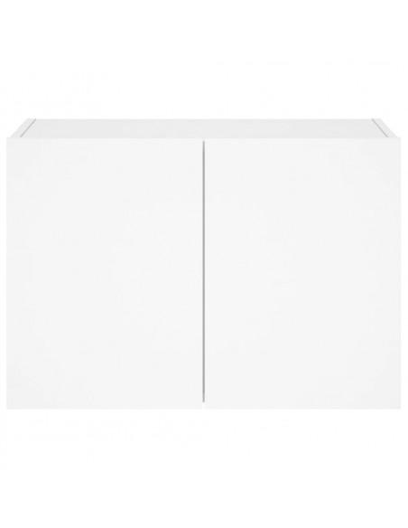 Mobile TV a Parete con Luci LED Bianco 60x35x41 cm