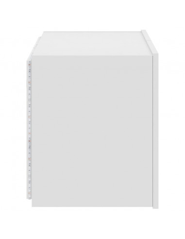Mobile TV a Parete con Luci LED Bianco 60x35x41 cm