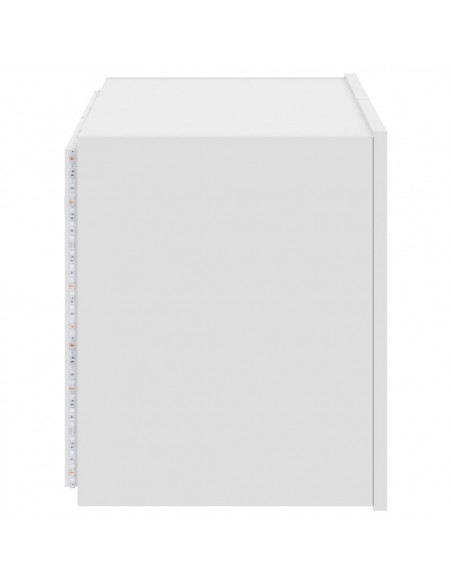Mobile TV a Parete con Luci LED Bianco 60x35x41 cm