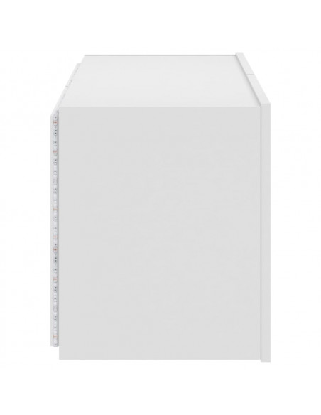Mobile TV a Parete con Luci LED Bianco 80x35x41 cm