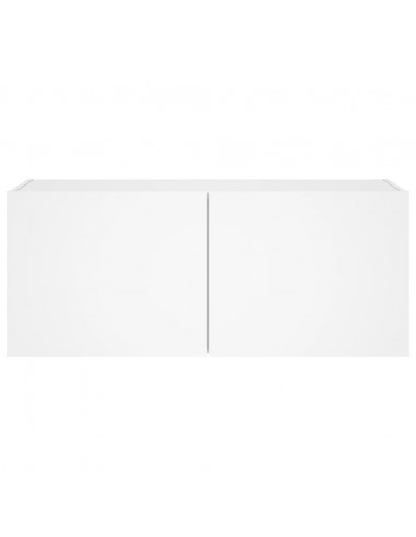 Mobile TV a Parete con Luci LED Bianco 100x35x41 cm