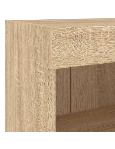Mobili TV a Muro con LED 7pz Rovere Sonoma Legno Multistrato