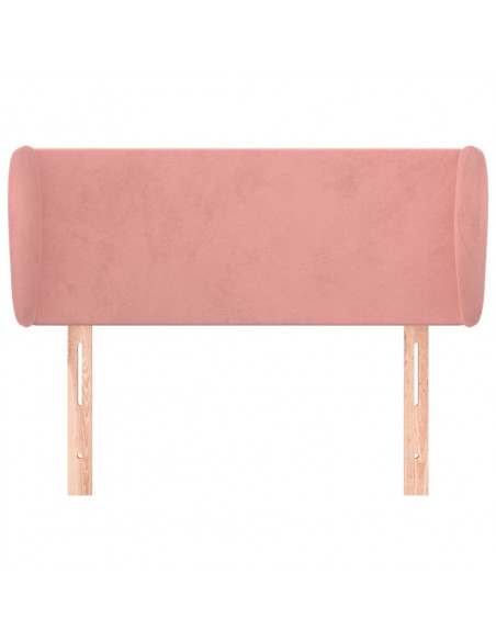 Testiera ad Orecchio Rosa 83x23x78/88 cm in Velluto