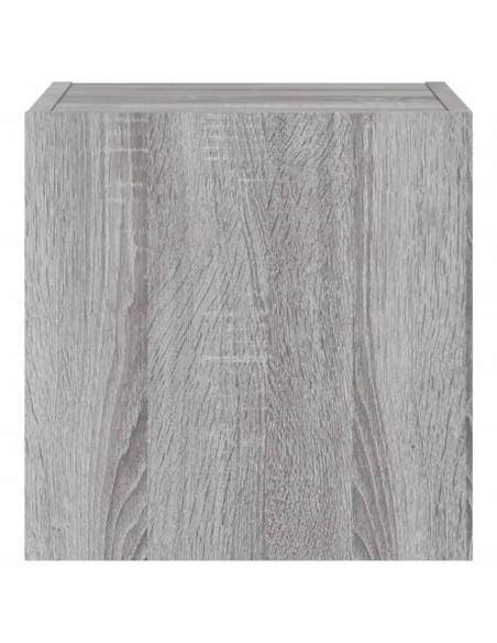 Mobili TV a Parete con Luci LED 2pz Grigio Sonoma 30,5x35x30 cm