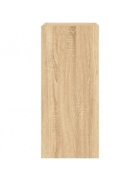 Mobile TV a Parete con Luci LED Rovere Sonoma 30,5x35x70 cm