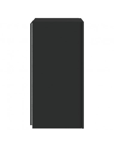 Mobile TV a Parete con Luci LED Nero 30,5x35x70 cm