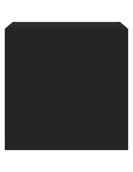 Mobile TV a Parete con Luci LED Nero 40,5x35x40 cm