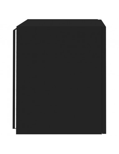 Mobile TV a Parete con Luci LED Nero 40,5x35x40 cm